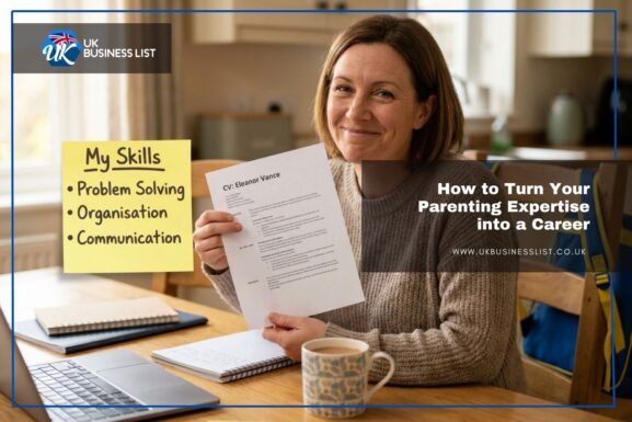 mother-reviewing-cv-at-home-desk-turning-parenting-skills-into-career