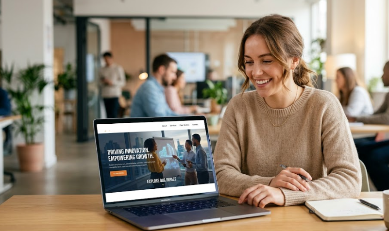 Professional-business-website-displayed-on-a-laptop