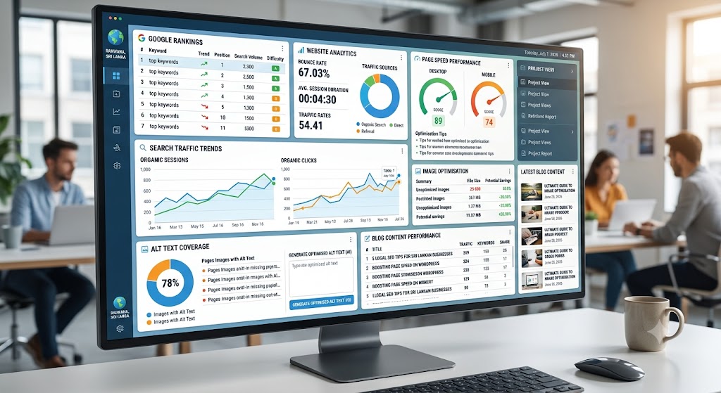 seo-dashboard-with-Google-rankings-and-image-optimisation