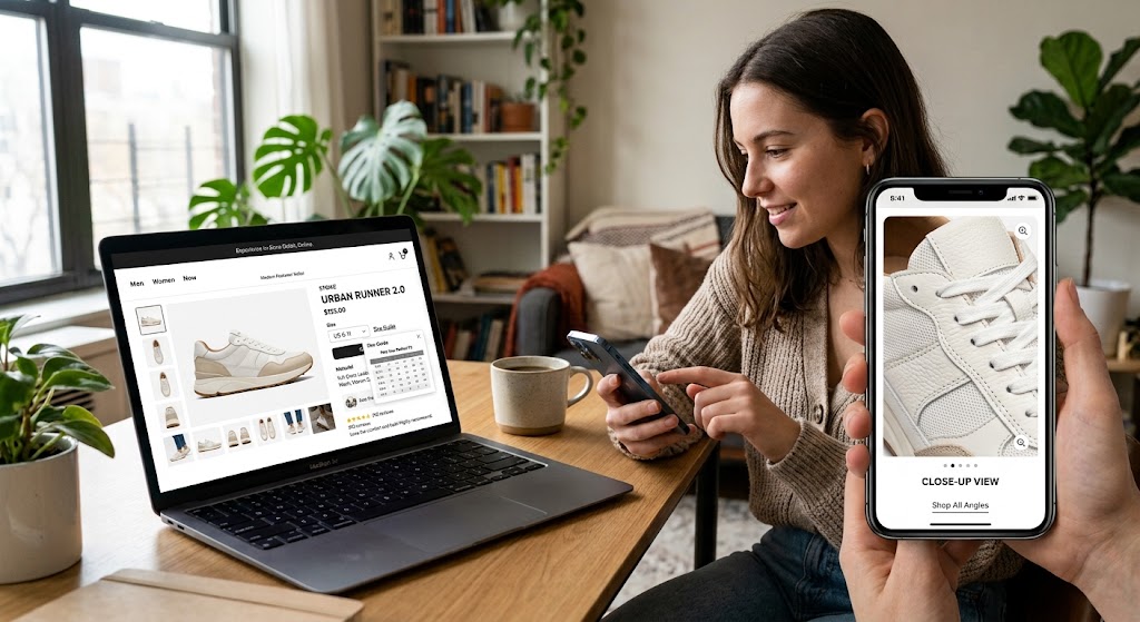 footwear-e-commerce-scene-showing-a-customer-shopping-for-shoes-online