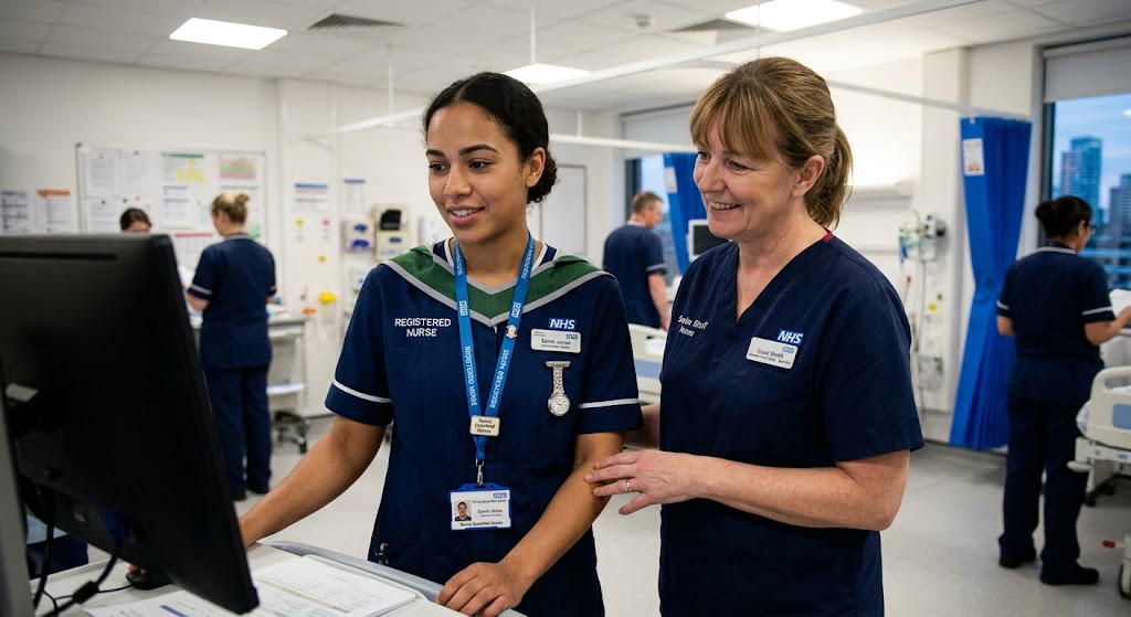 newly-qualified-nurse-beginning-professional-practice-in-a-hospital