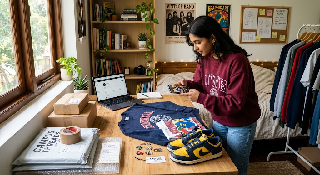 student-photographing-sweatshirts-sneakers-and-streetwear-for-an-online-resale